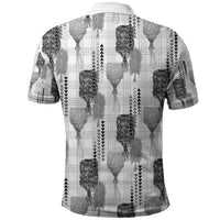 Aloha Hawaii Vintage Kahili Pa'a Lima Polo Shirt Palaka Print Hinahina