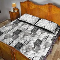 Aloha Hawaii Vintage Kahili Pa'a Lima Quilt Bed Set Palaka Print Hinahina