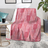 Aloha Hawaii Vintage Kahili Pa'a Lima Blanket Palaka Print Berry Pink