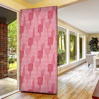 Aloha Hawaii Vintage Kahili Pa'a Lima Door Cover Palaka Print Berry Pink