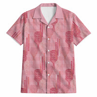 Aloha Hawaii Vintage Kahili Pa'a Lima Hawaiian Shirt Palaka Print Berry Pink LT7 Pink - Polynesian Pride