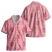 Aloha Hawaii Vintage Kahili Pa'a Lima Kid Hawaiian Shirt Palaka Print Berry Pink LT7 - Polynesian Pride