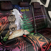 New Caledonia Kanaky Personalized Back Car Seat Cover Kagu Bird Emblem - Polynesian Pride