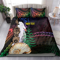 New Caledonia Kanaky Personalized Bedding Set Kagu Bird Emblem - Polynesian Pride