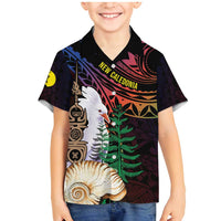 New Caledonia Kanaky Personalized Family Matching Mermaid Dress and Hawaiian Shirt Kagu Bird Emblem - Polynesian Pride