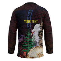 New Caledonia Kanaky Personalized Hockey Jersey Kagu Bird Emblem - Polynesian Pride