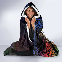 New Caledonia Kanaky Personalized Hooded Blanket Kagu Bird Emblem - Polynesian Pride