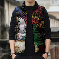 New Caledonia Kanaky Personalized Sleeveless Puffer Jacket Kagu Bird Emblem - Polynesian Pride