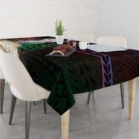 New Caledonia Kanaky Personalized Tablecloth Kagu Bird Emblem - Polynesian Pride