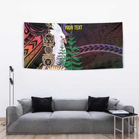 New Caledonia Kanaky Personalized Tapestry Kagu Bird Emblem - Polynesian Pride