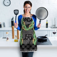 Hawai'i Paniolo Maile Twisted Lei Apron Obsidian Black