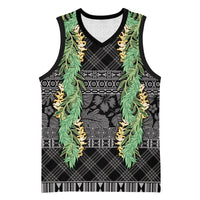 Hawai'i Paniolo Maile Twisted Lei Basketball Jersey Obsidian Black