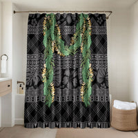Hawai'i Paniolo Maile Twisted Lei Bathroom Set Obsidian Black