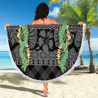 Hawai'i Paniolo Maile Twisted Lei Beach Blanket Obsidian Black