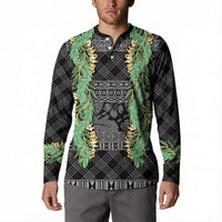 Hawai'i Paniolo Maile Twisted Lei Button Sweatshirt Obsidian Black