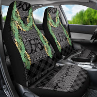 Hawai'i Paniolo Maile Twisted Lei Car Seat Cover Obsidian Black