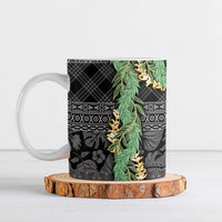 Hawai'i Paniolo Maile Twisted Lei Ceramic Mug Obsidian Black