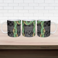 Hawai'i Paniolo Maile Twisted Lei Ceramic Mug Obsidian Black