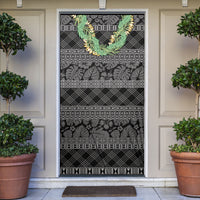 Hawai'i Paniolo Maile Twisted Lei Door Cover Obsidian Black