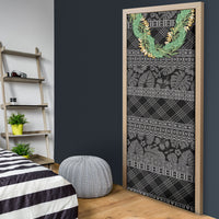 Hawai'i Paniolo Maile Twisted Lei Door Cover Obsidian Black