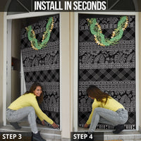 Hawai'i Paniolo Maile Twisted Lei Door Cover Obsidian Black