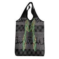 Hawai'i Paniolo Maile Twisted Lei Grocery Bag Obsidian Black