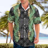 Hawai'i Paniolo Maile Twisted Lei Hawaiian Shirt Obsidian Black