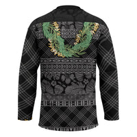 Hawai'i Paniolo Maile Twisted Lei Hockey Jersey Obsidian Black