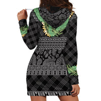 Hawai'i Paniolo Maile Twisted Lei Hoodie Dress Obsidian Black