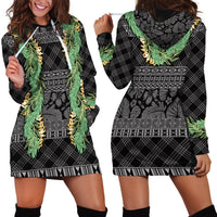 Hawai'i Paniolo Maile Twisted Lei Hoodie Dress Obsidian Black