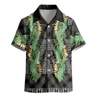 Hawai'i Paniolo Maile Twisted Lei Kid Hawaiian Shirt Obsidian Black