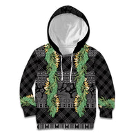 Hawai'i Paniolo Maile Twisted Lei Kid Hoodie Obsidian Black