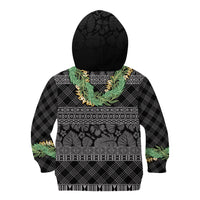 Hawai'i Paniolo Maile Twisted Lei Kid Hoodie Obsidian Black