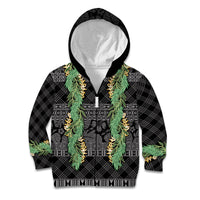 Hawai'i Paniolo Maile Twisted Lei Kid Hoodie Obsidian Black