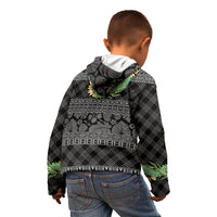 Hawai'i Paniolo Maile Twisted Lei Kid Hoodie Obsidian Black
