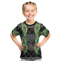 Hawai'i Paniolo Maile Twisted Lei Kid T Shirt Obsidian Black