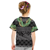 Hawai'i Paniolo Maile Twisted Lei Kid T Shirt Obsidian Black