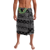 Hawai'i Paniolo Maile Twisted Lei Lavalava Obsidian Black