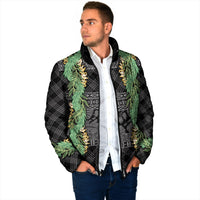 Hawai'i Paniolo Maile Twisted Lei Padded Jacket Obsidian Black