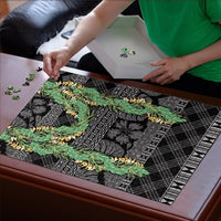 Hawai'i Paniolo Maile Twisted Lei Puzzle Obsidian Black