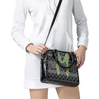 Hawai'i Paniolo Maile Twisted Lei Shoulder Handbag Obsidian Black