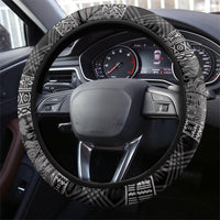 Hawai'i Paniolo Maile Twisted Lei Steering Wheel Cover Obsidian Black