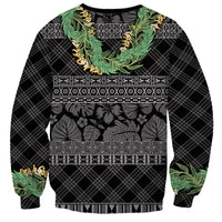 Hawai'i Paniolo Maile Twisted Lei Sweatshirt Obsidian Black