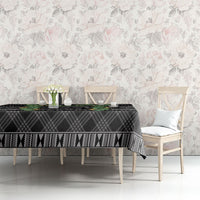 Hawai'i Paniolo Maile Twisted Lei Tablecloth Obsidian Black