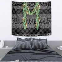 Hawai'i Paniolo Maile Twisted Lei Tapestry Obsidian Black