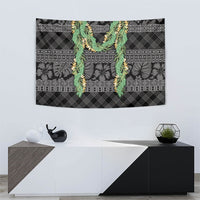 Hawai'i Paniolo Maile Twisted Lei Tapestry Obsidian Black