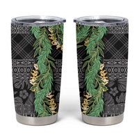 Hawai'i Paniolo Maile Twisted Lei Tumbler Cup Obsidian Black