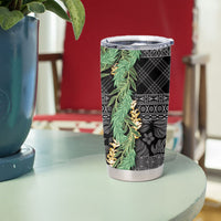 Hawai'i Paniolo Maile Twisted Lei Tumbler Cup Obsidian Black