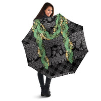 Hawai'i Paniolo Maile Twisted Lei Umbrella Obsidian Black