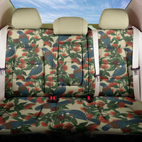 New Zealand Christmas Back Car Seat Cover Romantic Tui Birds on Pohutukawa - Ivory - Polynesian Pride